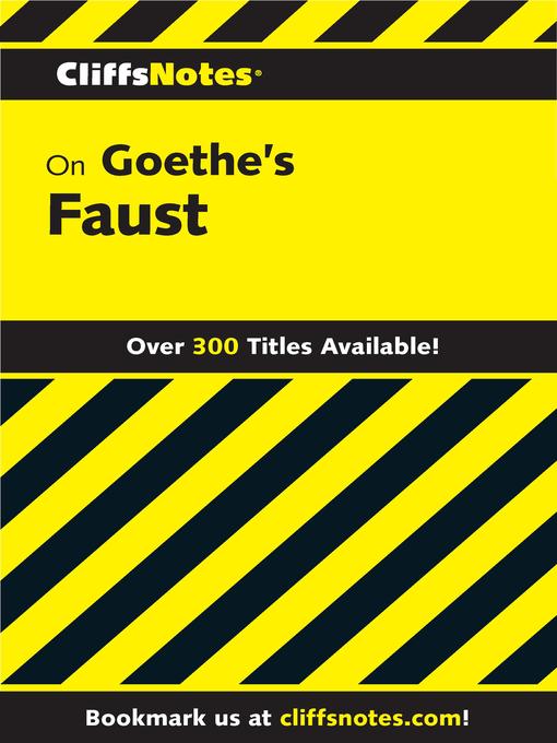 Title details for CliffsNotes on Goethe's Faust, Part 1 and 2 by Robert J Milch - Available